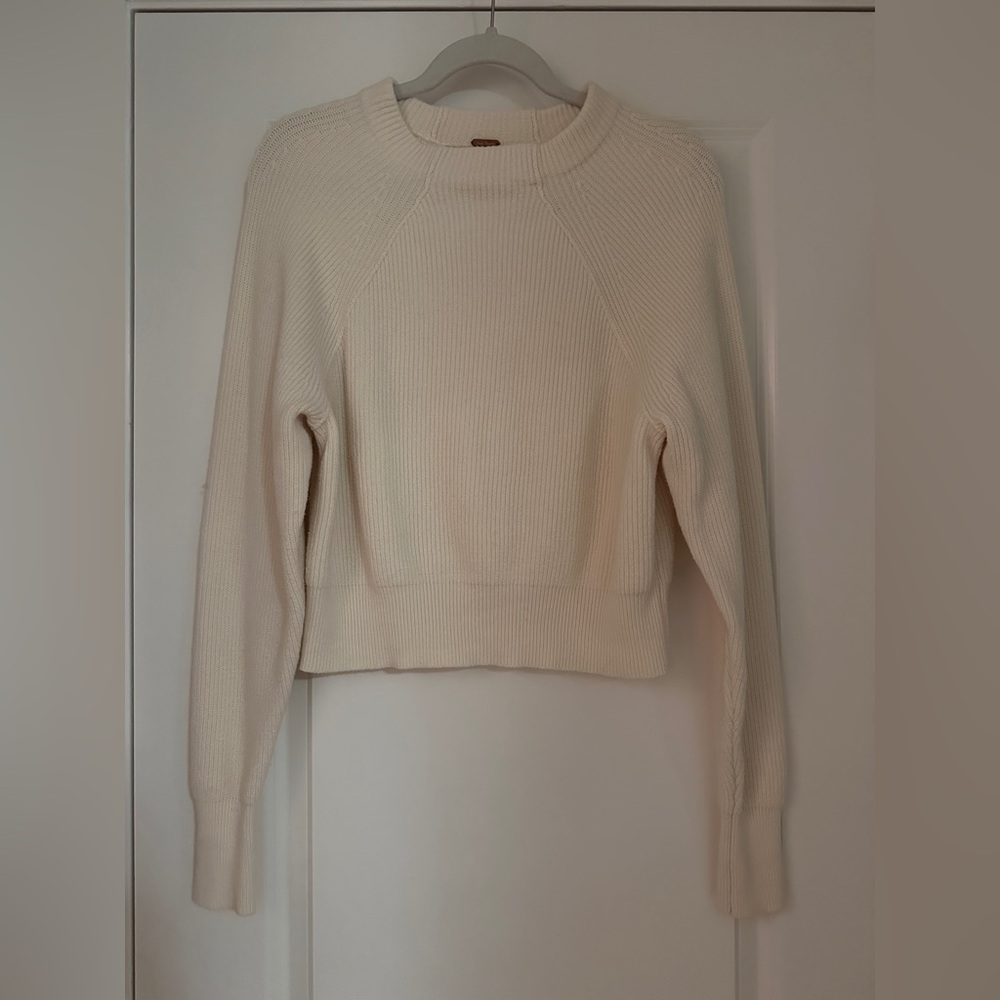 Free People Cropped Mock Neck Sweater